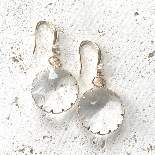 VB&CO Designs Handmade Jewelry - Gold crystal earrings boutique salon gift shop jewelry