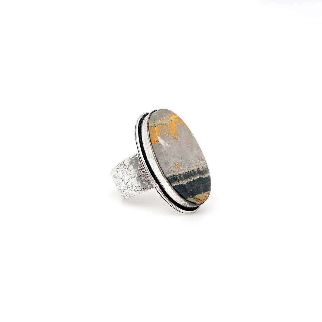 Anju Jewelry - Kashi Semiprecious Stone Ring - Bumblebee Jasper