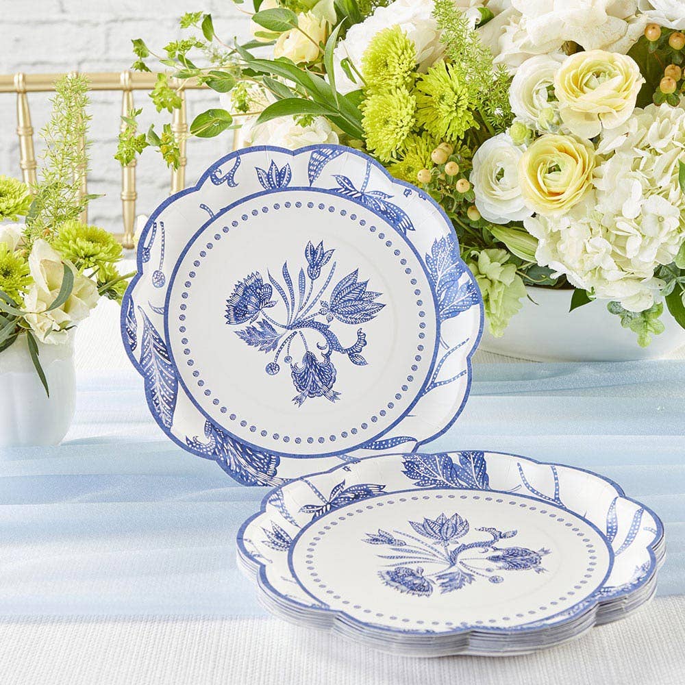 Kate Aspen - Blue Willow 9 in. Premium Paper Plates (Set of 16)