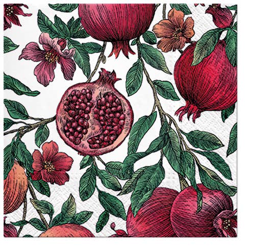 European Excellency - Pomegranate Paper Napkins: Cocktail