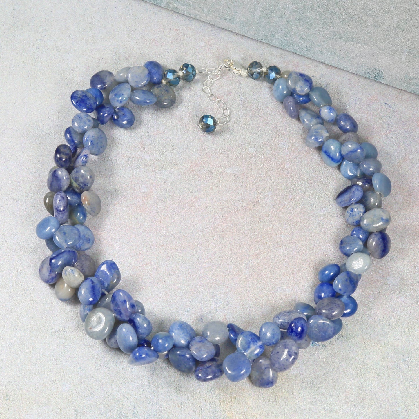 IST Jewelry - Blue Aventurine Torsade Necklace