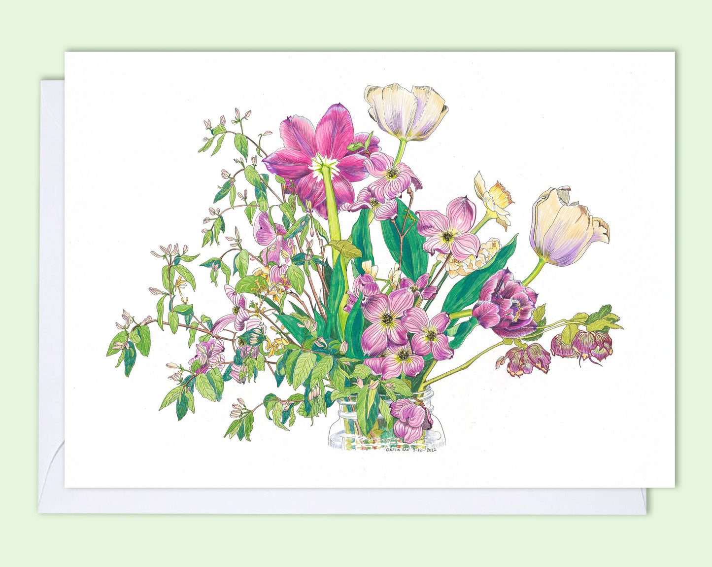 Vivid Cottage - Dogwood Delight - card