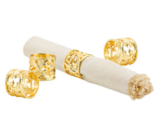 Load image into Gallery viewer, Godinger - Set of Four Baroque Napkin Rings