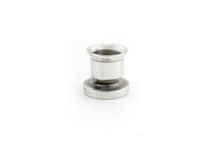 Thumbprint Artifacts - Pewter Taper Candle Holder - Small Silver