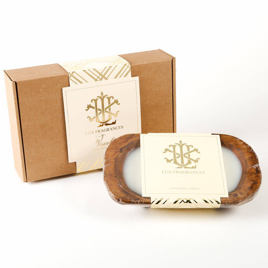 LUX FRAGRANCES - Veranda 3 wick dough bowl Gift Boxed Candle