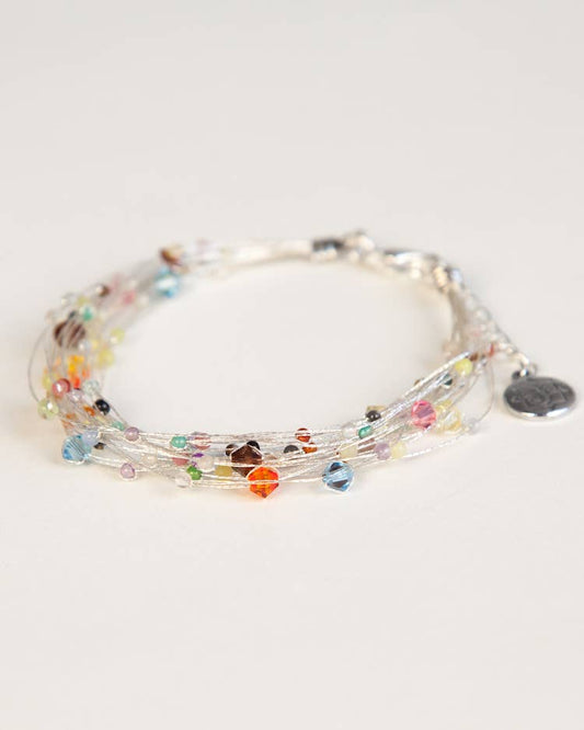 Crossroads Accessories Inc - Bird's Nest Bracelet: Silver Multi-Colored