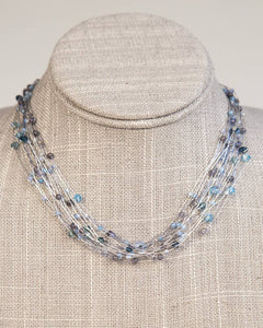 Crossroads Accessories Inc - Bird's Nest Necklace: Turquoise & Charcoal