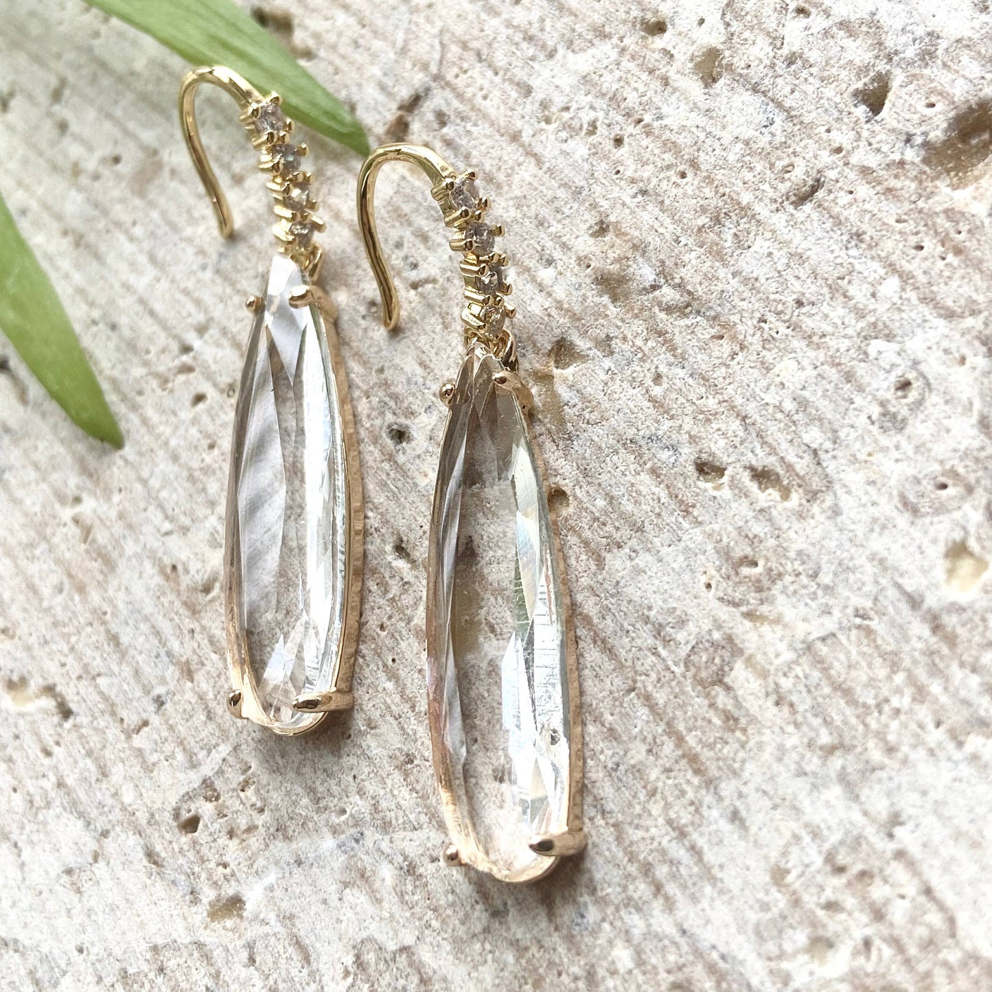 VB&CO Designs Handmade Jewelry - Crystal boutique earrings salon jewelry teardrop bridal