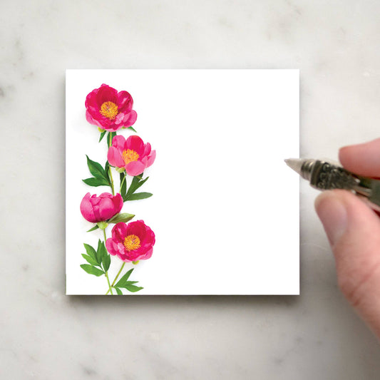 Bottle Branch - Sticky notes - Peony Flowers
