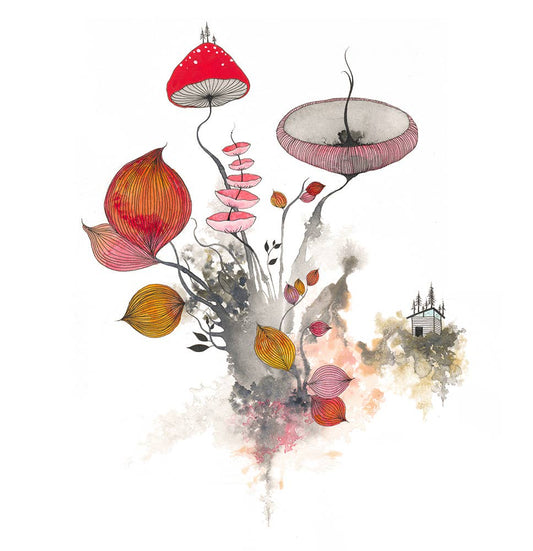 Melissa Moss Art - Our Strange & Beautiful Life - Greeting Card