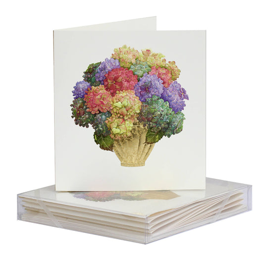 Hydrangea Bouquet Blank Card: Single Sleeved Card