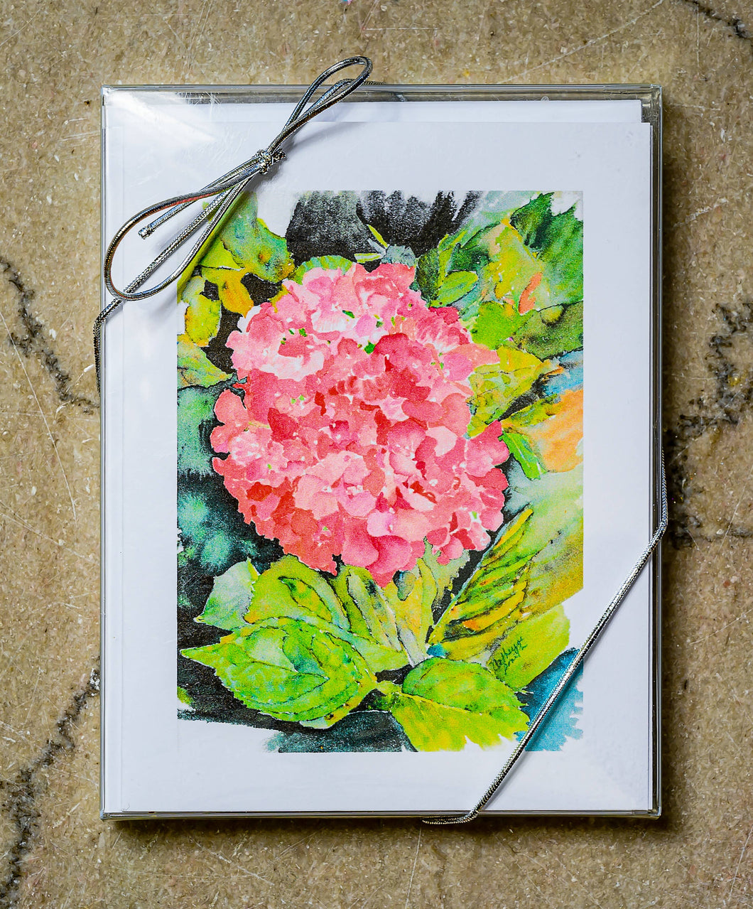Southern Bird Studio - Pink Hydrangea Boxed Note Cards Set