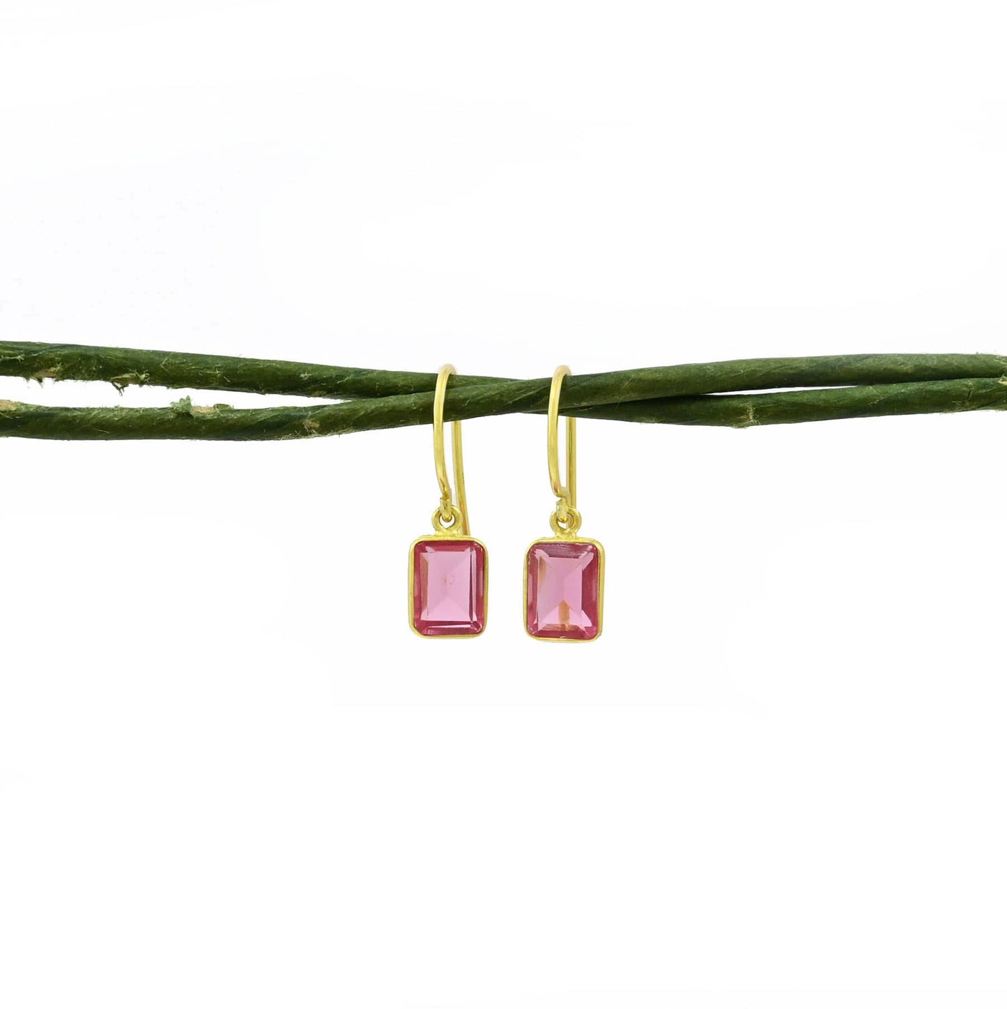 Schmuckoo Berlin - Celeste Earring Gold Silver 925 - Pink Tourmaline