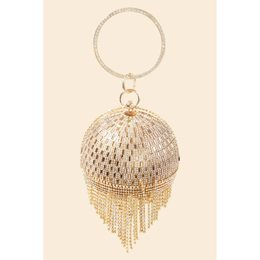 Anarchy Street - Rhinestone Fringe Ball Bag: G