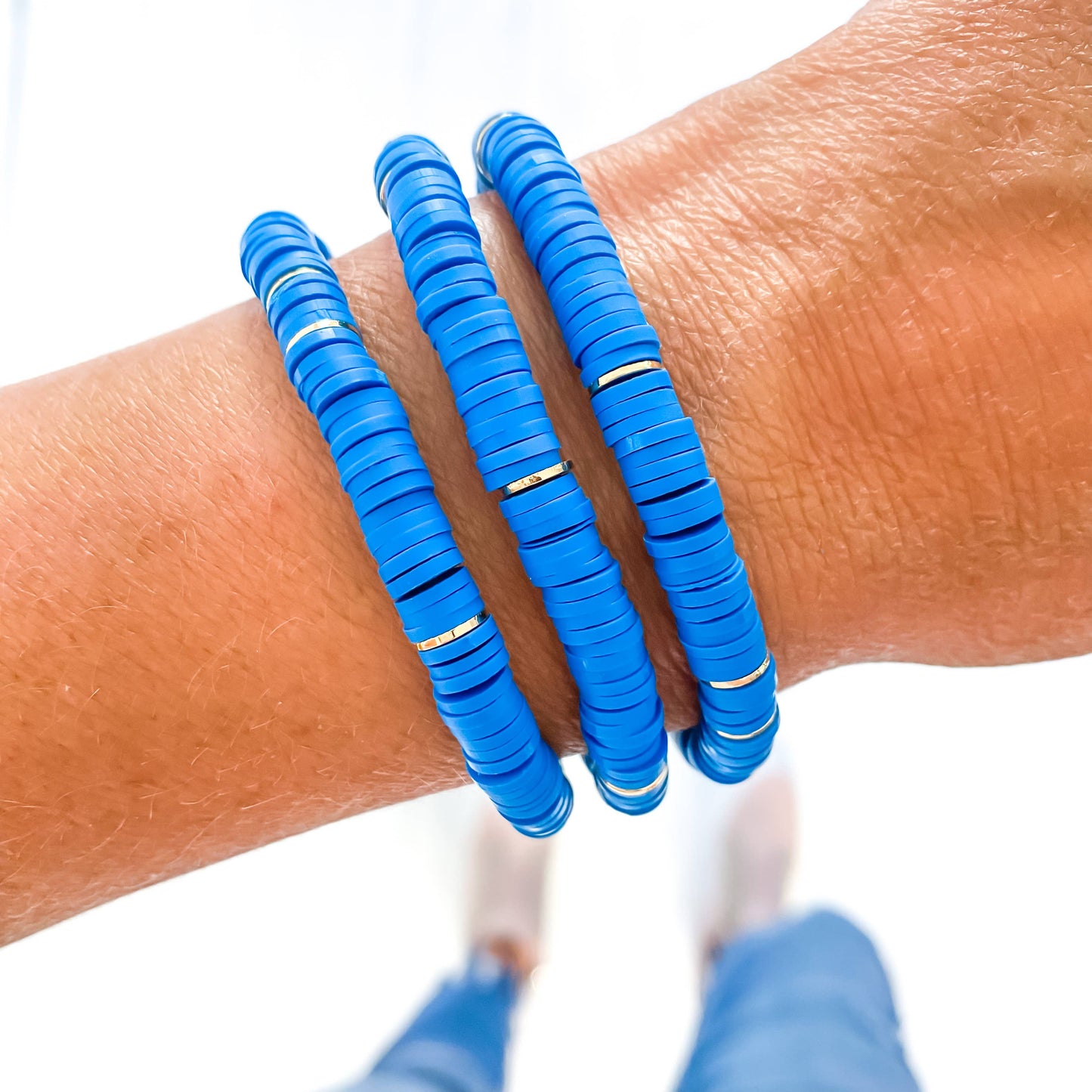 Savvy Bling - Indigo Heishi Bracelet