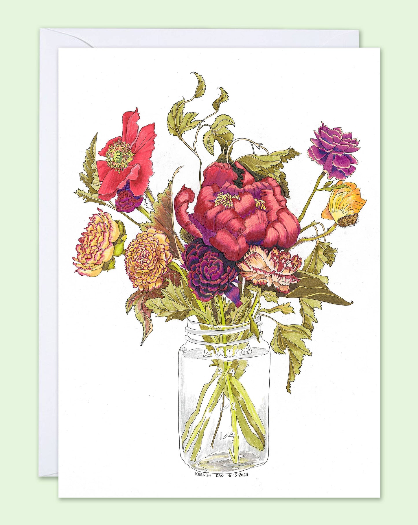 Vivid Cottage - September Morning greeting card