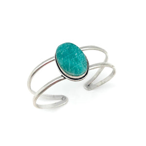 Anju Jewelry - Kashi Semiprecious Stone Cuff Bracelet - Amazonite
