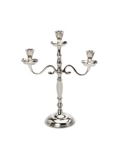 Godinger - 3 Light Candelabra - Classic: Nickelplate