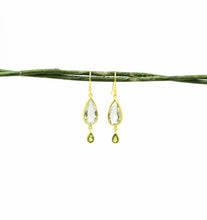 Load image into Gallery viewer, Schmuckoo Berlin - Robbie Earrings Gold Silver 925 - Green Amethyst &amp; Peridot