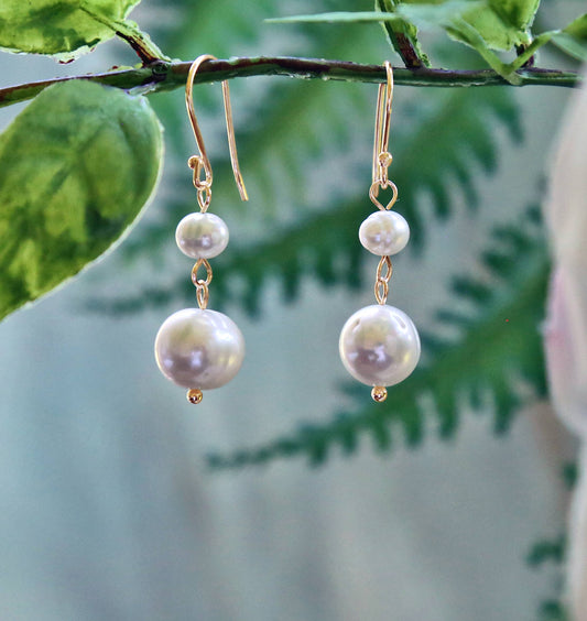IST Jewelry - Dual Pearl Drop Earring