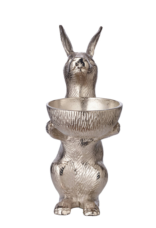 EDZARD - Hase mit Schale Bert, Hasenfigur mit Schüssel, Höhe 31 cm