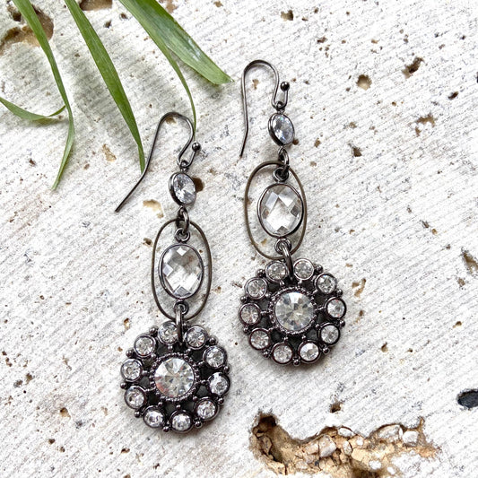 VB&CO Designs Handmade Jewelry - Vintage rustic deluxe earrings crystal quarz boutique salon