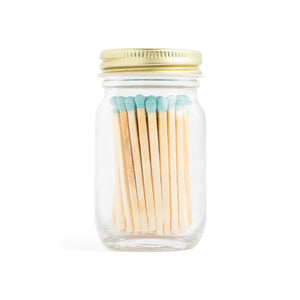 Enlighten the Occasion - Baby Blue Matches in Mini Mason Jar