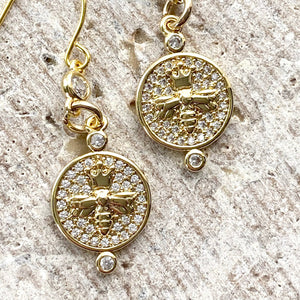 VB&CO Designs Handmade Jewelry - Queen bee earrings boutique salon jewelry spa trendy