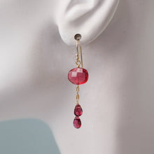 Load image into Gallery viewer, a.v. max - Semi Precious Dangle Earrings: Berry