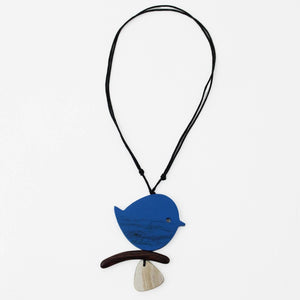 Sylca Designs - Blue Robin On A Branch Necklace