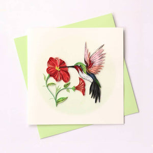 Poppin Cards and Gifts - Hummingbird Quilled Card