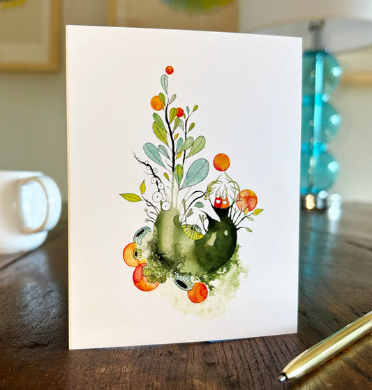 Melissa Moss Art - you make the world more beautiful - Greeting Card