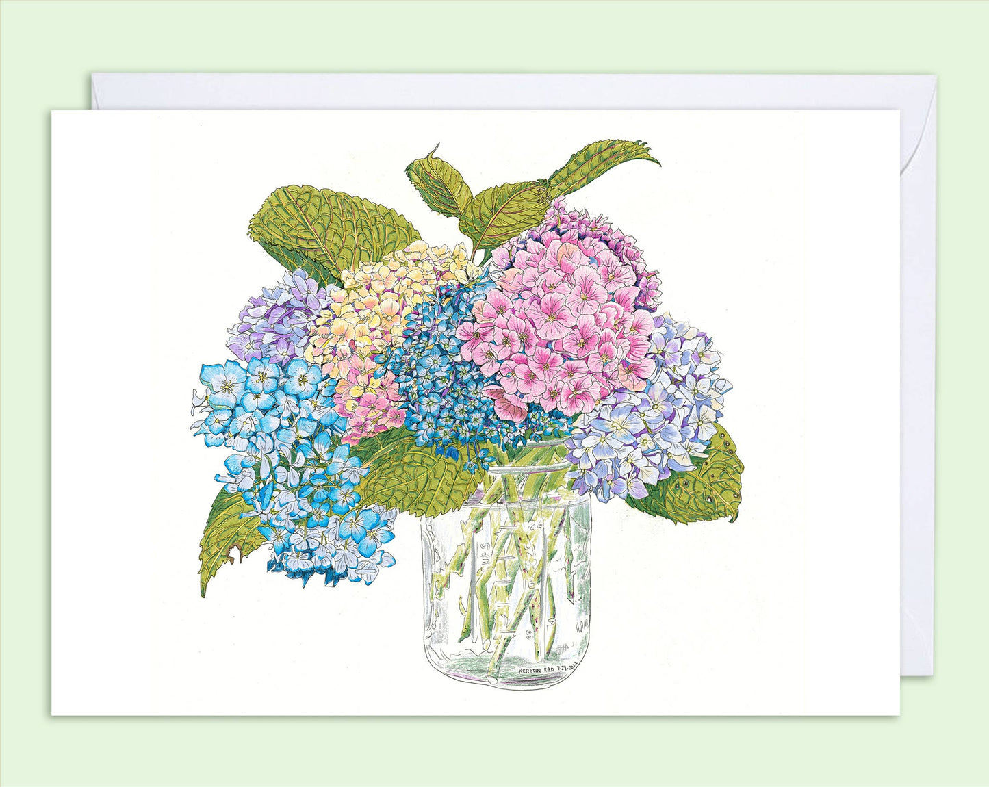 Vivid Cottage - Hydrangea Hues - card
