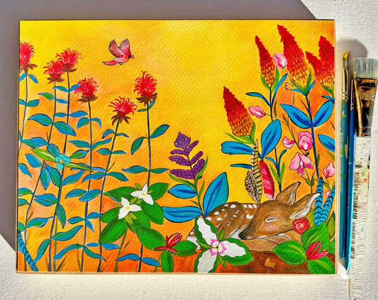 Lori Portka - Happiness Through Art - Gentle Sunrise Wood Print