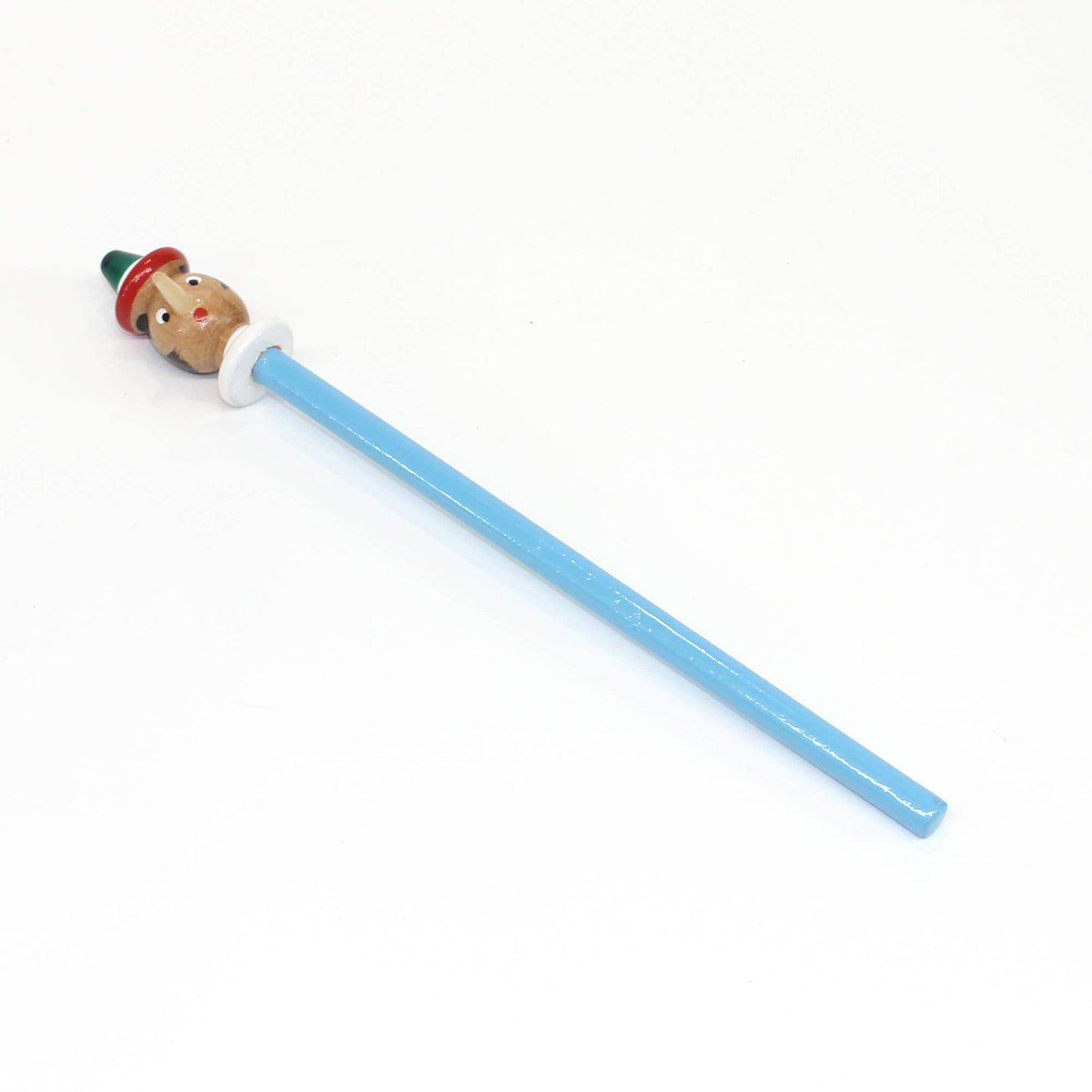 San Lorenzo Design - Pinocchio Wooden Pencil, Blue & Pink, Handmade, Vintage: BLUE