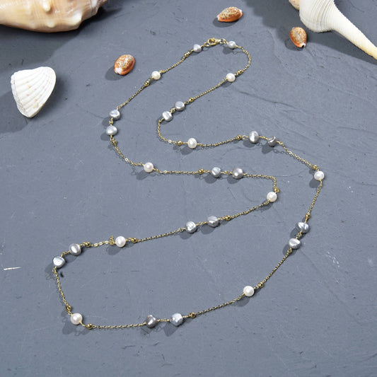 IST Jewelry - Cultured Pearl Rosary Style Necklace