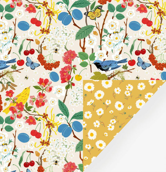 Botanica Paper Co. - TREE CHATTER | Double Sided Wrapping Paper Single Sheets