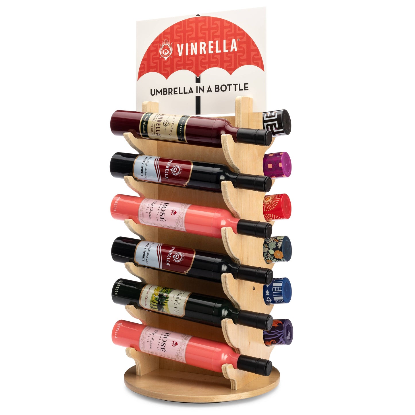 Vinrella - Display 300-C Rotating, holds 12 bottle umbrellas