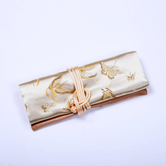 Cathayana - Butterfly or Dragonfly Brocade Jewelry Rolls