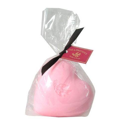 European Soaps - 200g Heart Soap Cello Gift Bag - Tea Rose