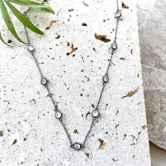 VB&CO Designs Handmade Jewelry - Crystal boutique necklace salon bridal gift trendy layer