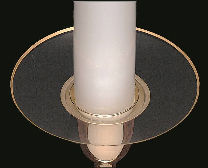 Biedermann & Sons - M100G : Glass Bobeche with Gold Rim - Box of 12