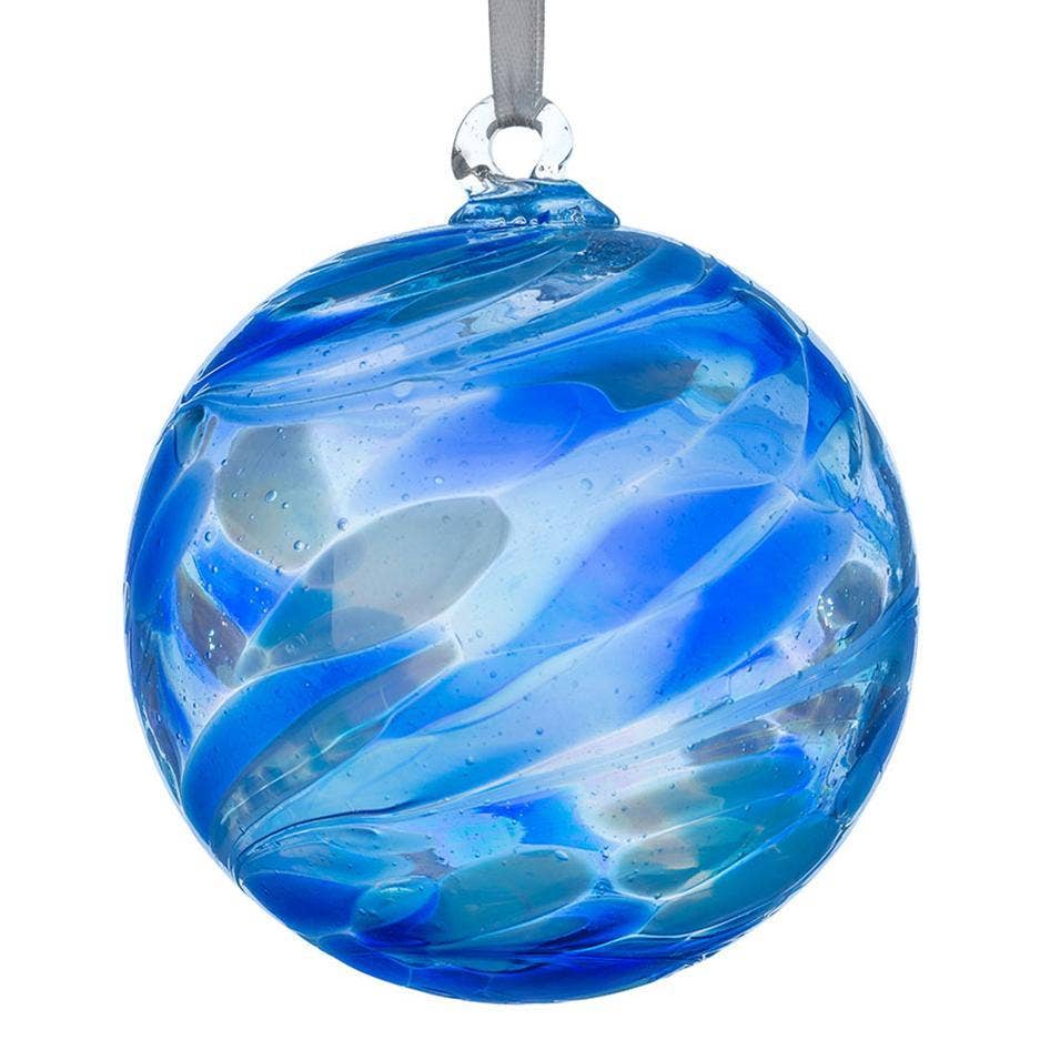 Sienna Glass - 10cm Friendship Ball - Sapphire