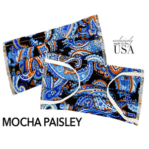 Snazzy and Co - In Stock! Washable Personal Face Mask - Mocha Paisley