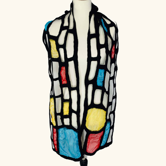Pomegranate Moon - Mondrian Inspired Scarf