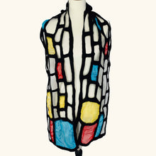 Load image into Gallery viewer, Pomegranate Moon - Mondrian Inspired Scarf
