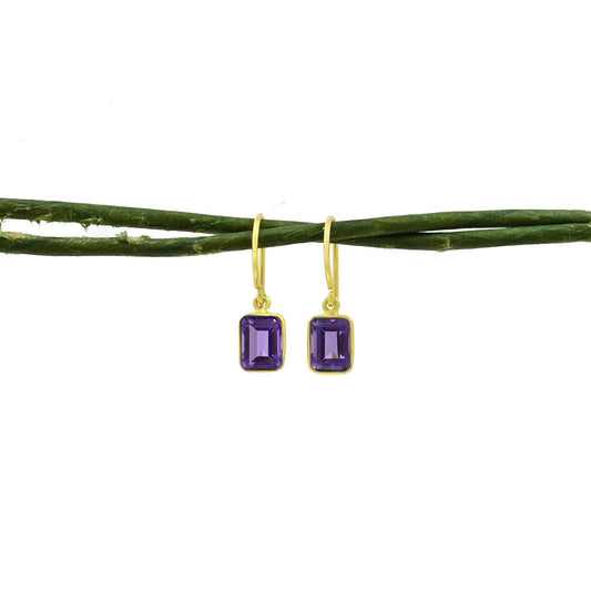 Schmuckoo Berlin - Celeste Earring Gold Silver 925 - Purple Amethyst