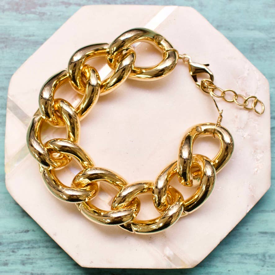 a.v. max - Statement Curb Chain Bracelet: Gold