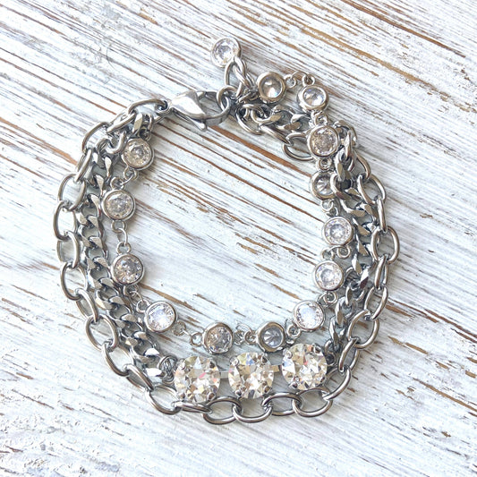 VB&CO Designs Handmade Jewelry - Triple layered bracelet bridal jewelry salon Accessory