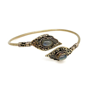 Anju Jewelry - Tanvi Collection Bangle Bracelet - Gold with Labradorite